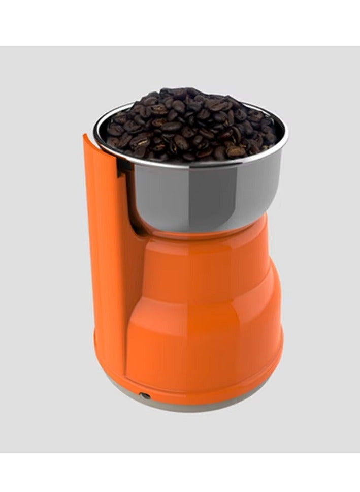 آي سونيك مطحنة قهوة 300 واط بكوب وشفرات من الفولاذ المقاوم للصدأ مع حماية من الحرارة الزائدة لطحن حبوب القهوة والتوابل والمكسرات، IG787، برتقالي - Image 5